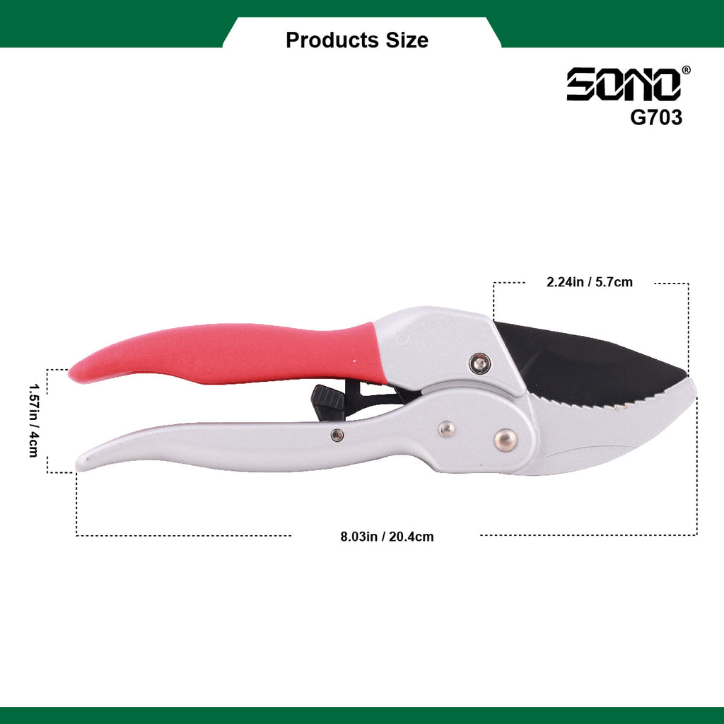 SONO G703 專業級高碳鋼棘輪修枝剪