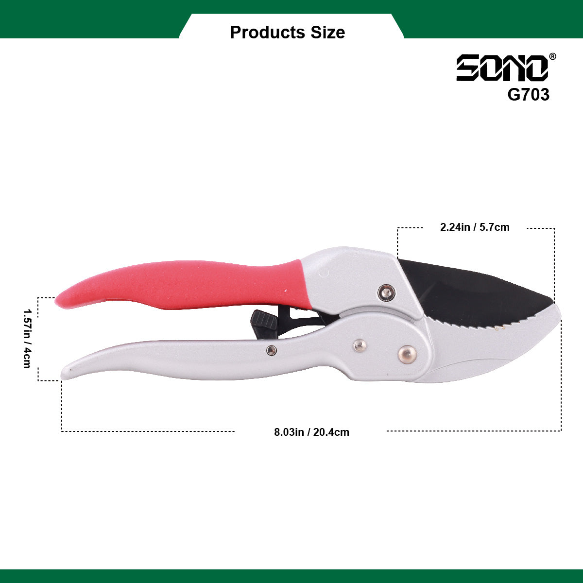 SONO G703 專業級高碳鋼棘輪修枝剪