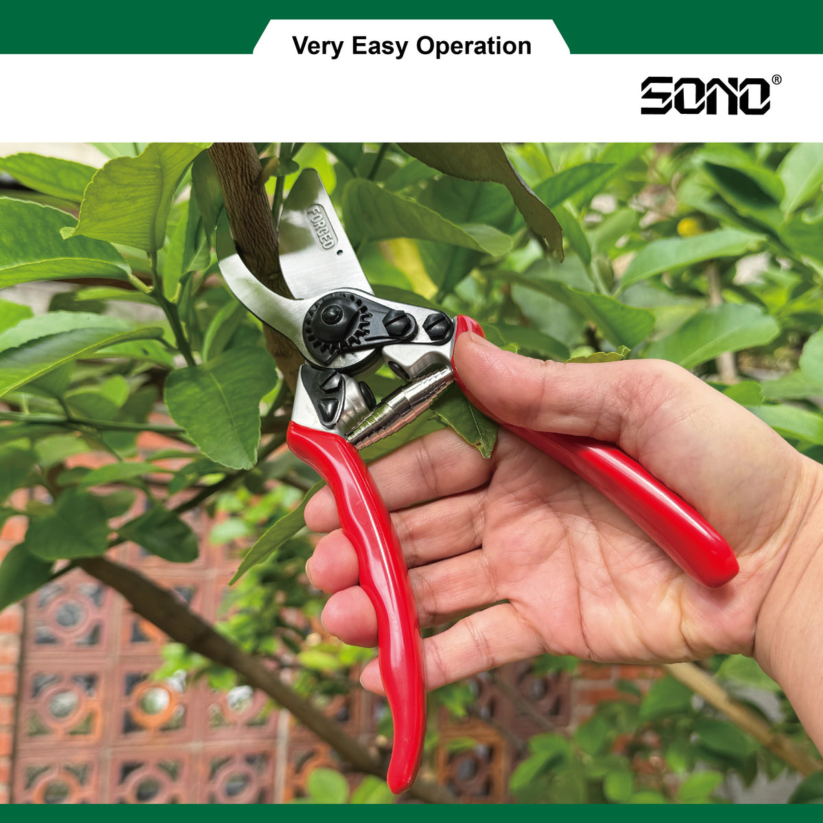 園藝神隊友！SONO G9717 專業鍛造修枝剪，一剪搞定雜亂枝條！