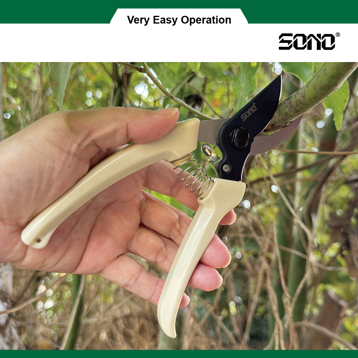 SONO J301 專業級高碳鋼園藝剪｜鐵氟龍防鏽塗層